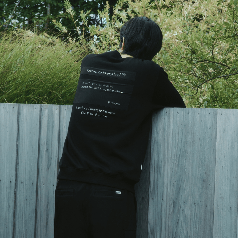 Snow Peak｜Light Fleece-Lined Woven Patch Sweatshirt S26WMF-HT68 [3 colors]