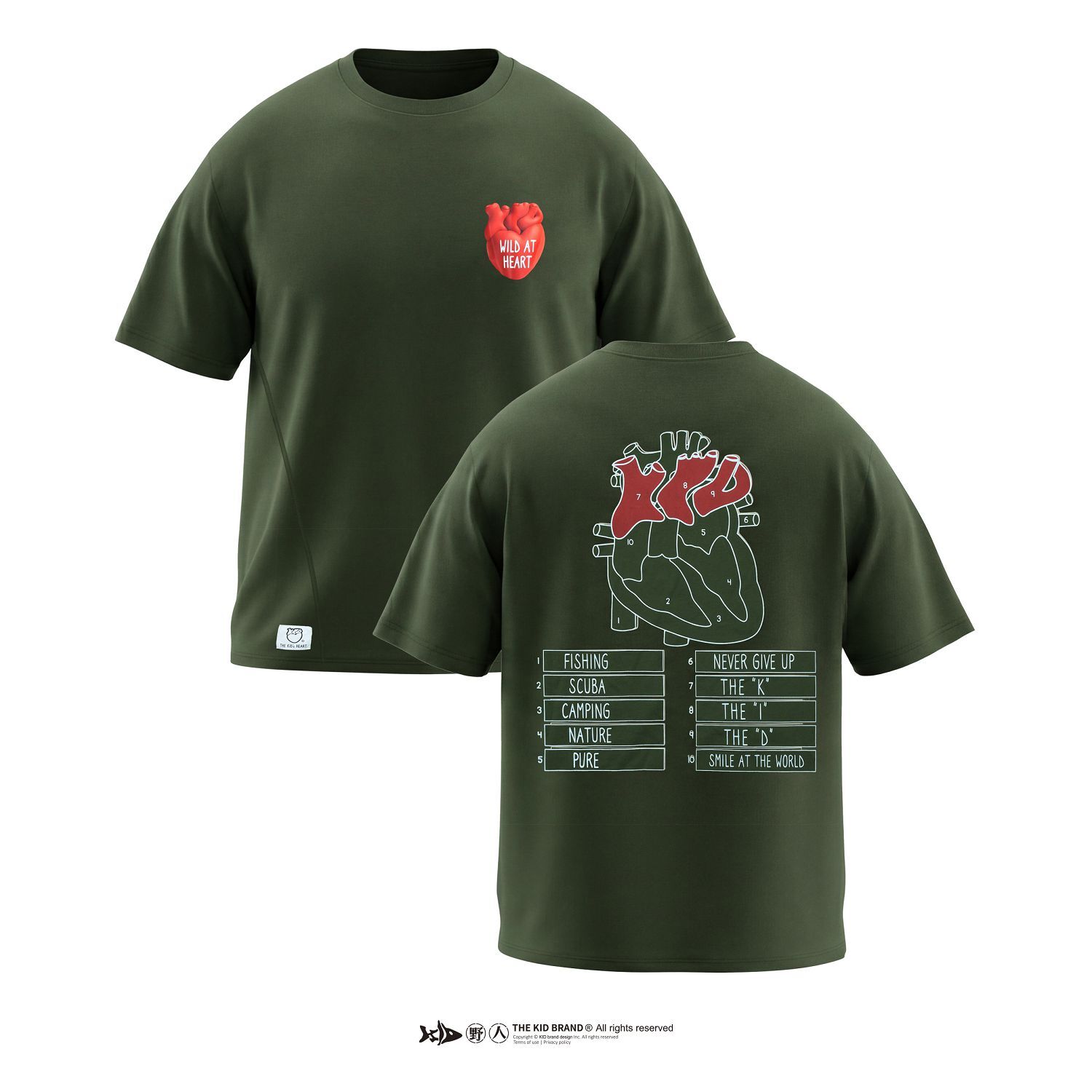 KID ® 野性之心解剖圖鑑短T