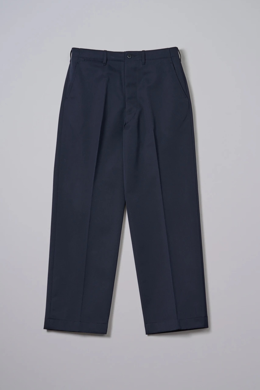 KAPTAIN SUNSHINE WOOL COTTON CHINO OFFICER PANTS