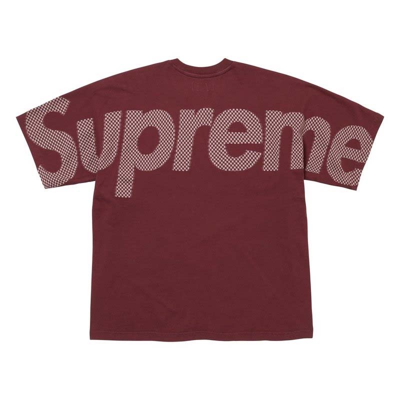 Supreme Checkerboard Intarsia S/S Top Burgundy 編花 短袖上衣 勃根地紅色 FW26KN30-BY [台灣現貨]