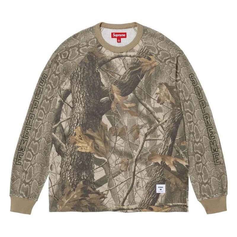 Supreme Wildlife Camo Raglan L/S Top 長袖上衣 枯枝迷彩 蛇紋 FW26KN31-RE [台灣現貨]