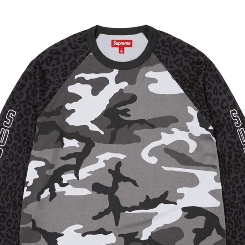 Supreme Wildlife Camo Raglan L/S Top 長袖上衣 雪地迷彩 豹紋 黑色 FW26KN31-SO [台灣現貨]