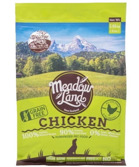 Meadowland 無穀物全犬糧 - 雞肉(美體配方)