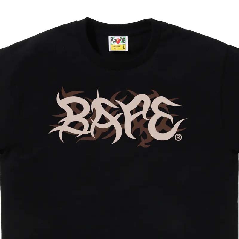 BAPE Trial Camo Logo Tee 男版 荊棘字體 短袖 黑色 RAY-188 [台灣現貨]