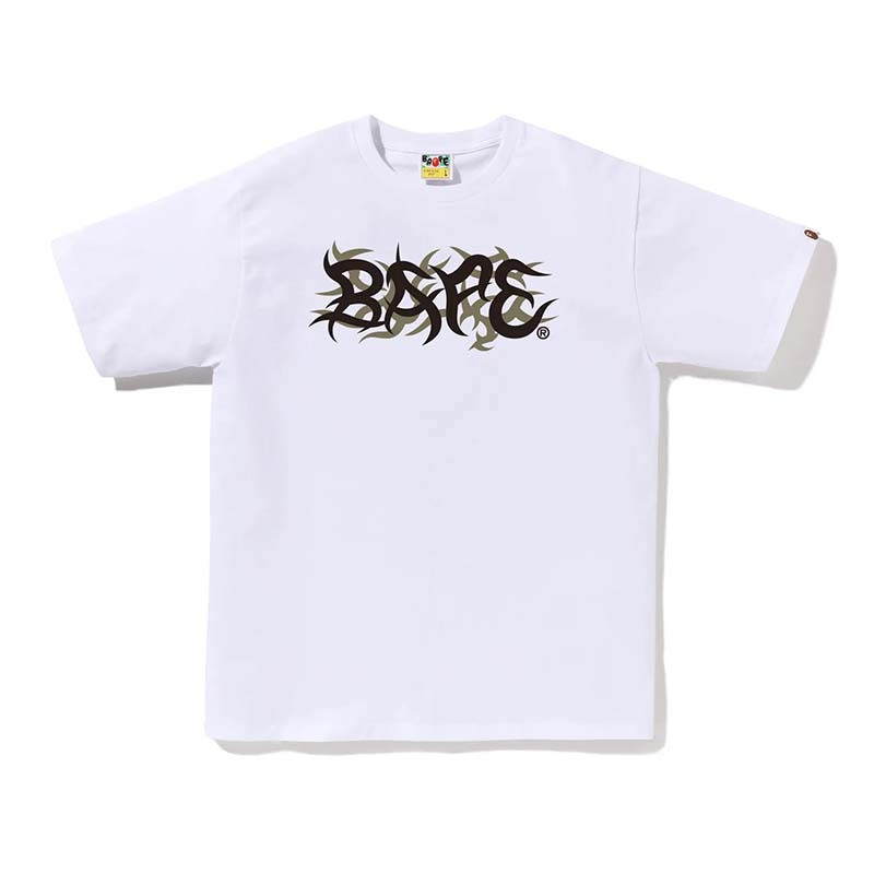 BAPE Trial Camo Logo Tee 男版 荊棘字體 短袖 白色 RAY-189 [台灣現貨]