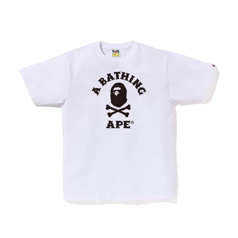 BAPE Captain Ape Crossbone Tee 男版 海盜骷髏猿人 短袖 白色 RAY-191 [台灣現貨]