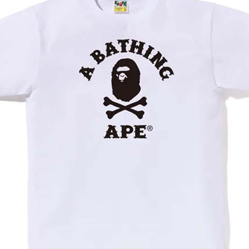 BAPE Captain Ape Crossbone Tee 男版 海盜骷髏猿人 短袖 白色 RAY-191 [台灣現貨]