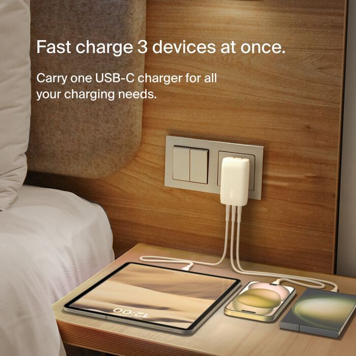 Belkin BoostCharge PPS 67W 3連接埠 USB-C 充電器