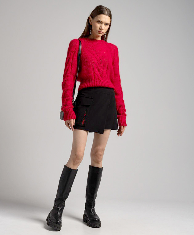 TWINSET 馬海毛短毛衣(紅)