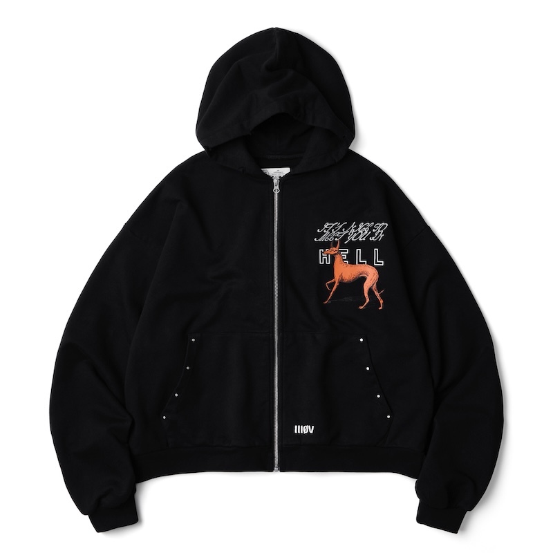 Wall Of Sound - 7:20/“ROLLERCOASTER” HELL ZIP UP HOODIE - BLACK