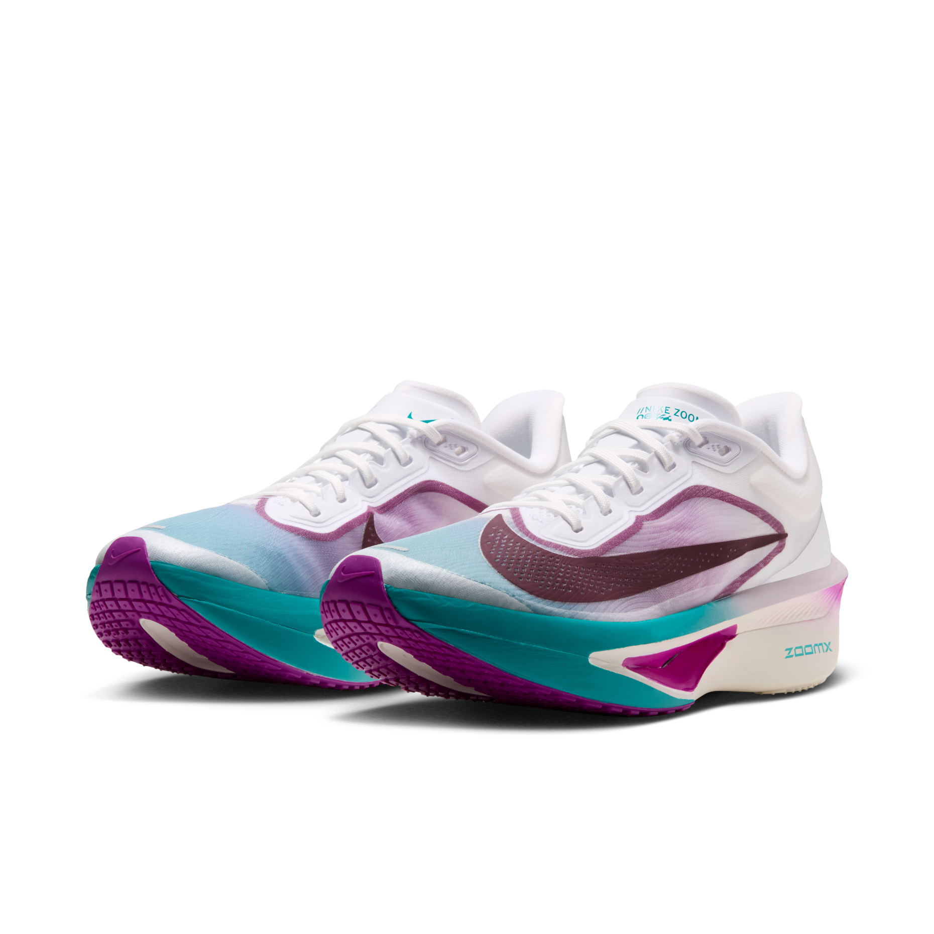 女鞋 NIKE W ZOOM FLY 6 白紫綠 緩震 透氣 防滑 碳纖維 慢跑 運動鞋【FN8455-108】