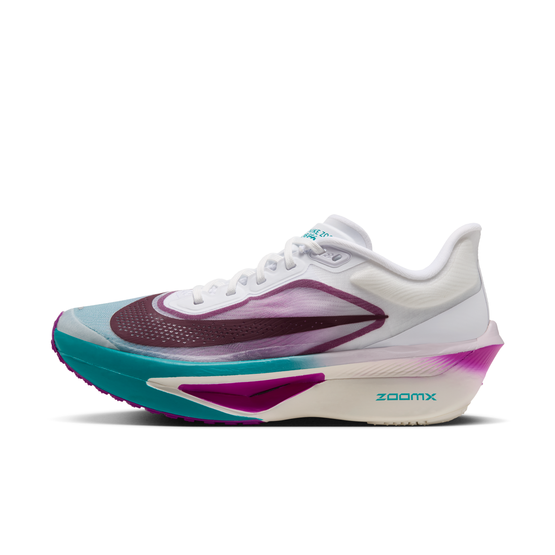女鞋 NIKE W ZOOM FLY 6 白紫綠 緩震 透氣 防滑 碳纖維 慢跑 運動鞋【FN8455-108】