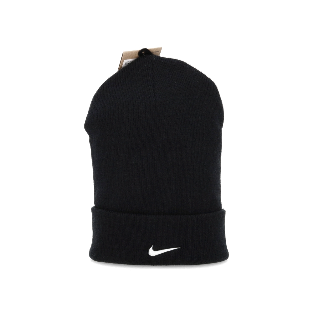 Nike U Peak Beanie Tc Swsh 黑色 針織 刺繡小Logo 反摺 毛帽 HF0187-010