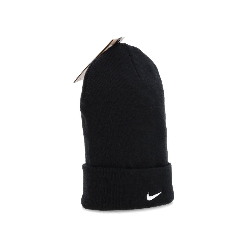 Nike U Peak Beanie Tc Swsh 黑色 針織 刺繡小Logo 反摺 毛帽 HF0187-010