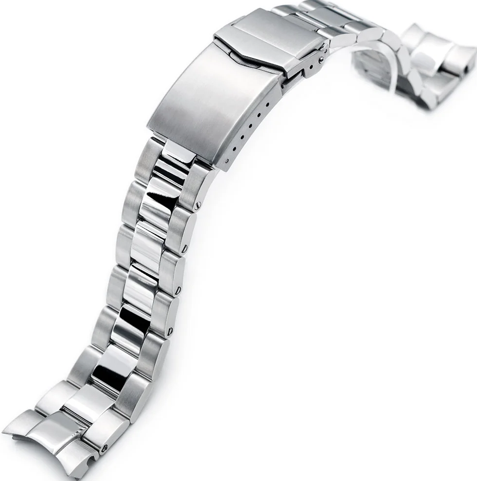 萬年鐘錶 - 太空人錶帶 SEIKO Alpinist  登山運動員 SARB017J1 專用代用錶帶（兼容 Hamilton 漢密爾頓卡其野戰系列 H70455733）超級3D三板式V形潛水扣不鏽鋼錶帶 SS201820BPS065