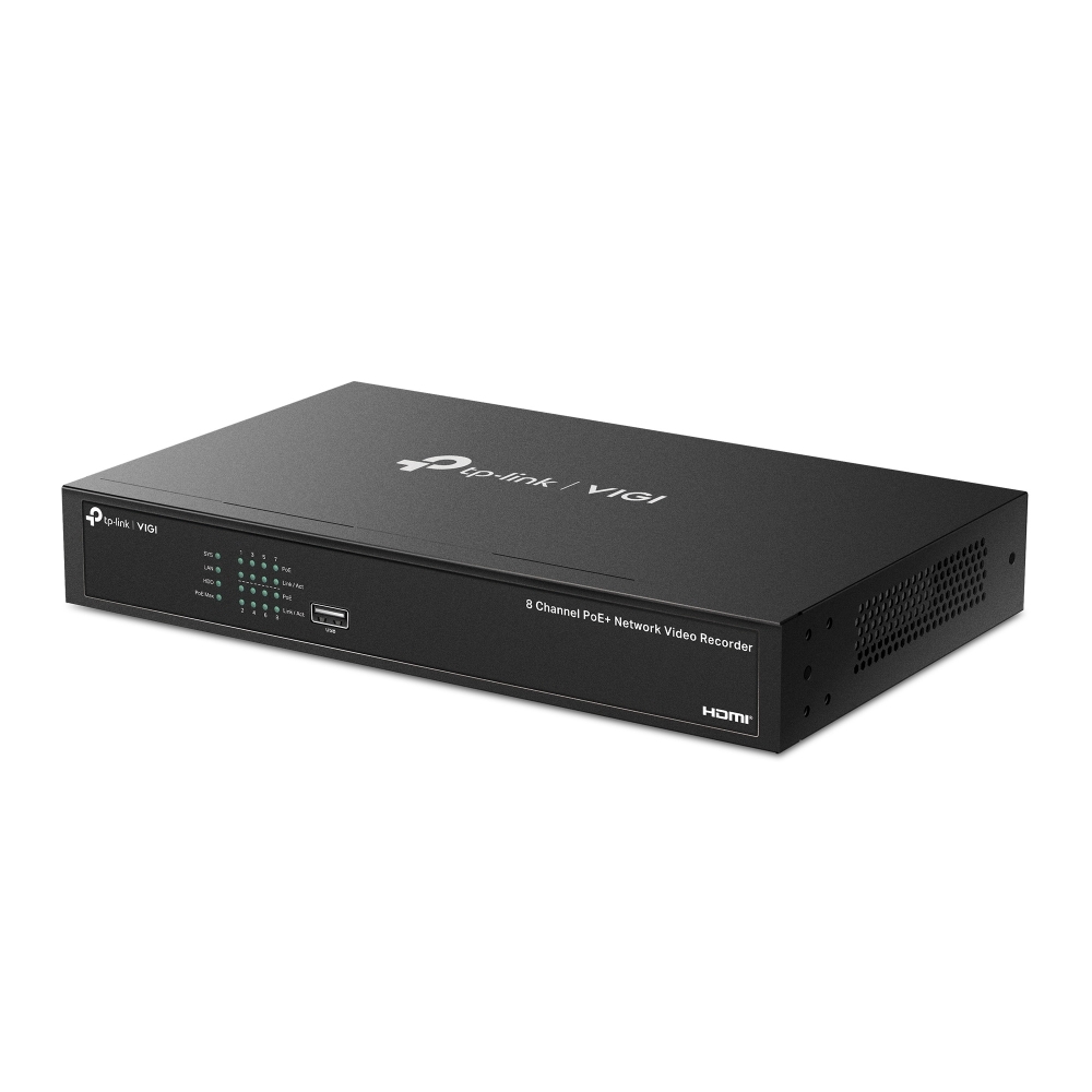 TP-Link VIGI NVR1008H-8P 8路 PoE+ 網絡監控主機 (4K/53W PoE/支援16TB)