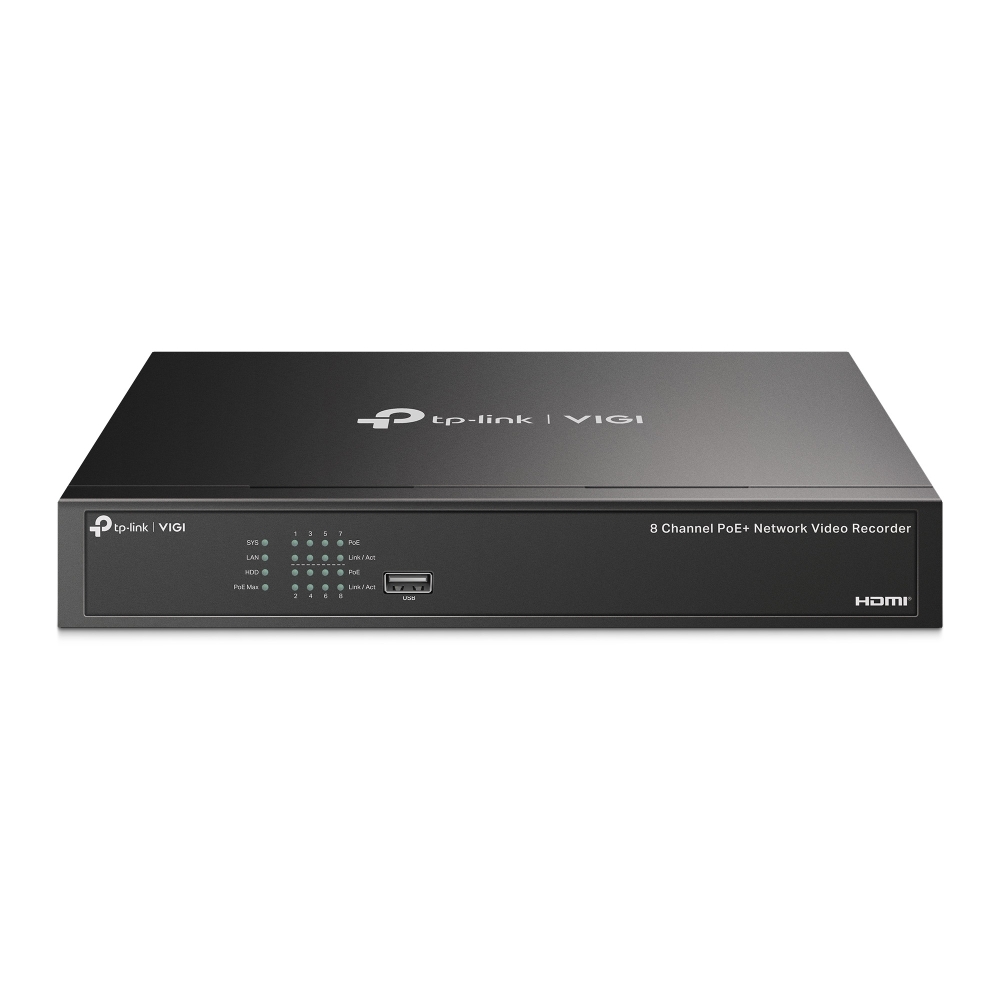 TP-Link VIGI NVR1008H-8P 8路 PoE+ 網絡監控主機 (4K/53W PoE/支援16TB)