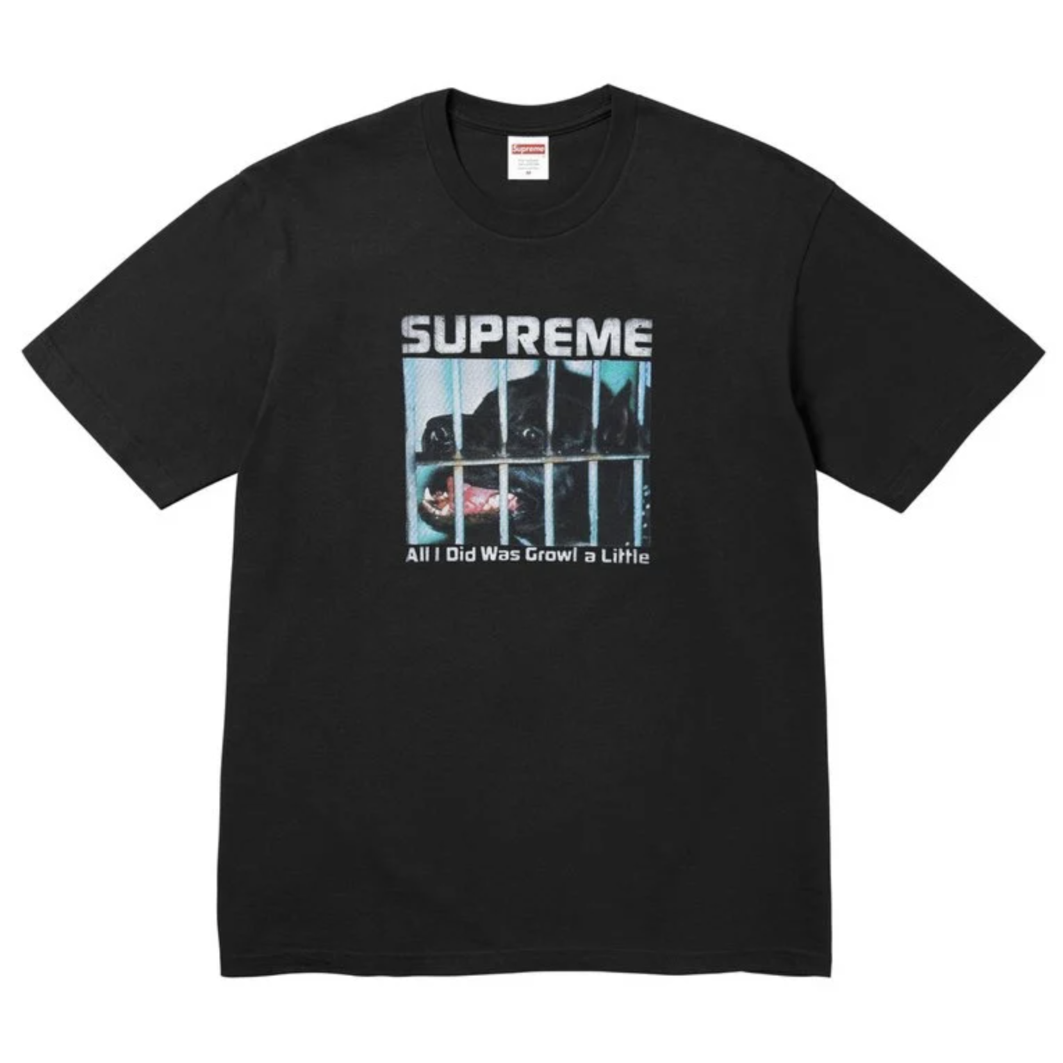 -(B3c01)-SUPREME GROWL TEE 咆哮 狗狗 短Ｔ 黑色／迷彩-FW26T5