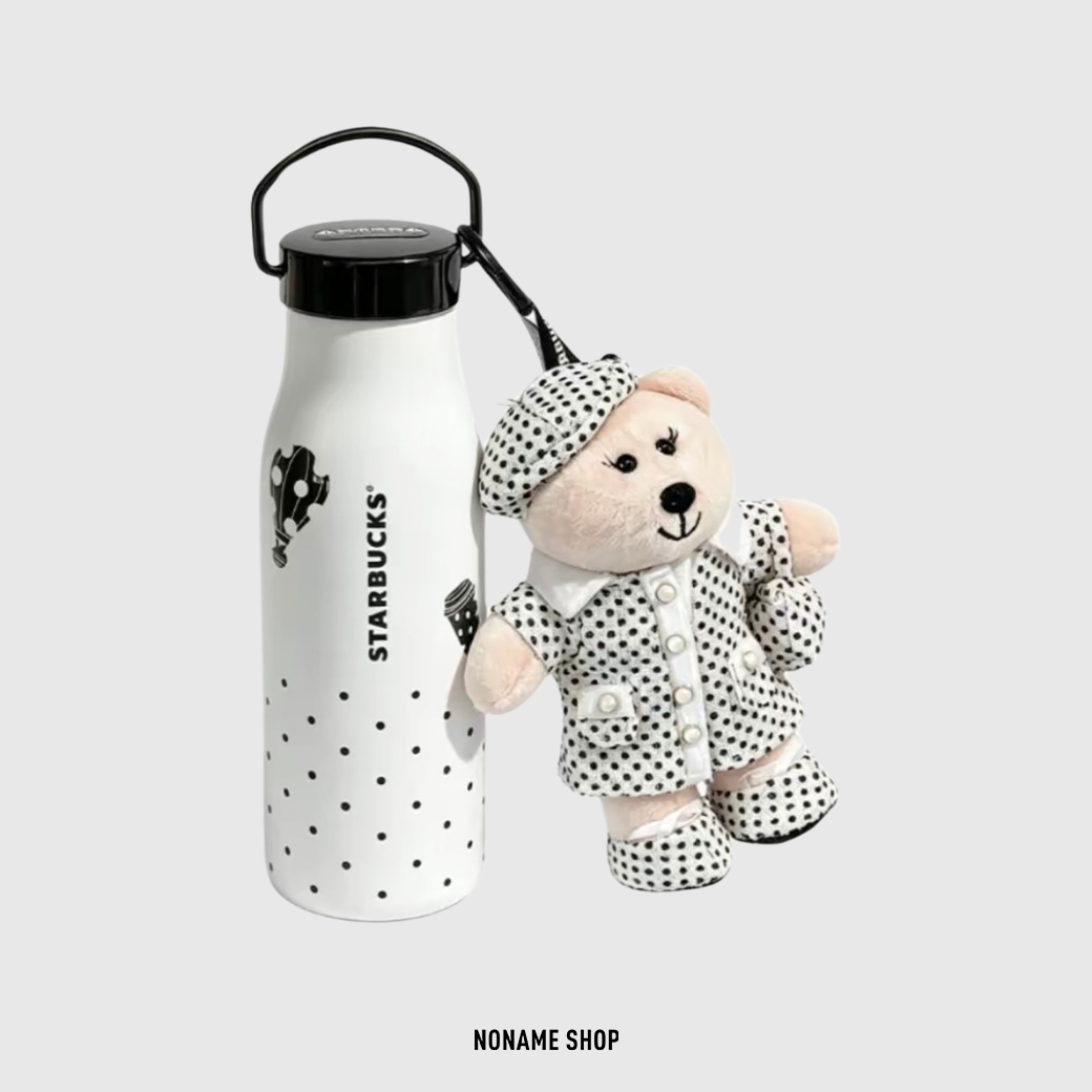 STARBUCKS 星巴克 波點漫境系列 保溫杯 小熊 掛件 365ml