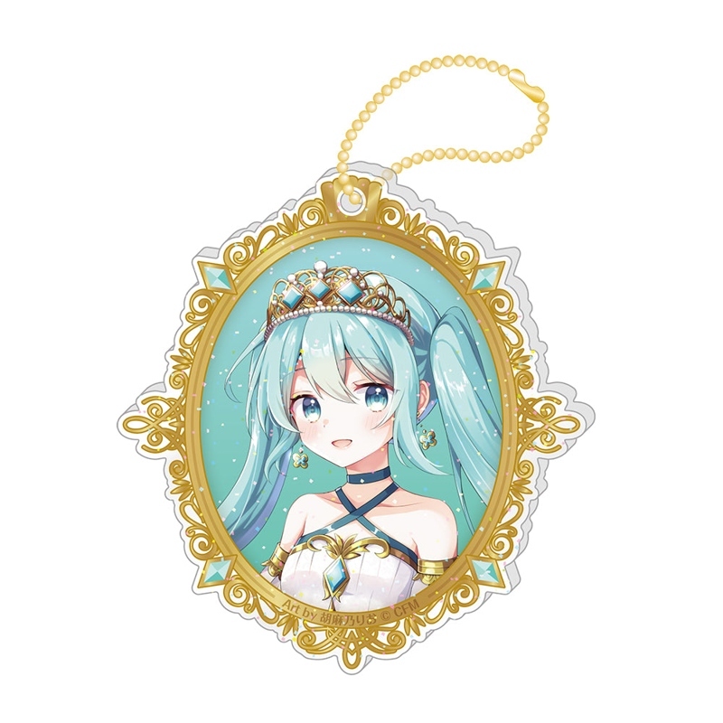 初音X唐吉日版王國系列閃閃壓克力鑰匙圈-初音