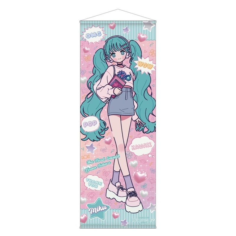 39Culture日版POP風等身大掛軸-初音