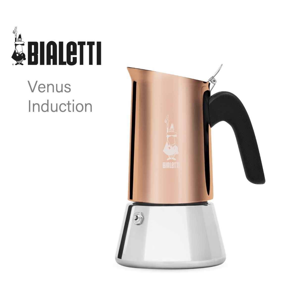意大利 BIALETTI 6杯裝 VENUS 不銹鋼電磁爐摩卡咖啡壺-銅色 -0007285CN
