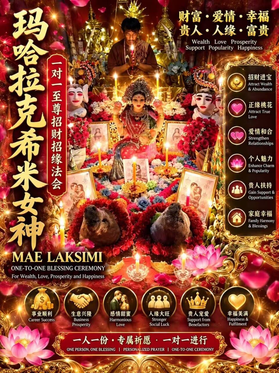 瑪哈拉克希米女神｜一對一至尊雙緣賜福法會10/17