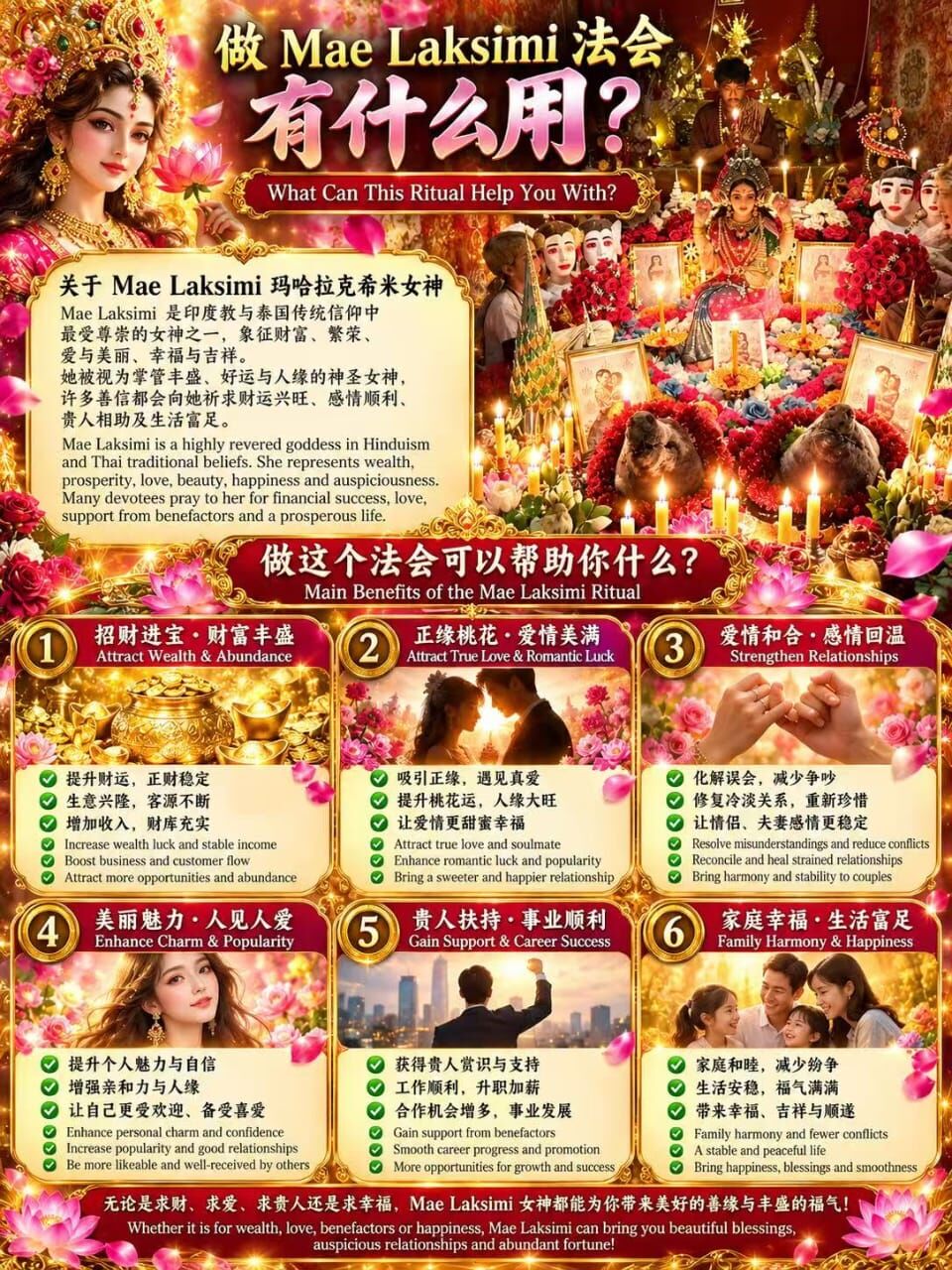 瑪哈拉克希米女神｜一對一至尊雙緣賜福法會10/17