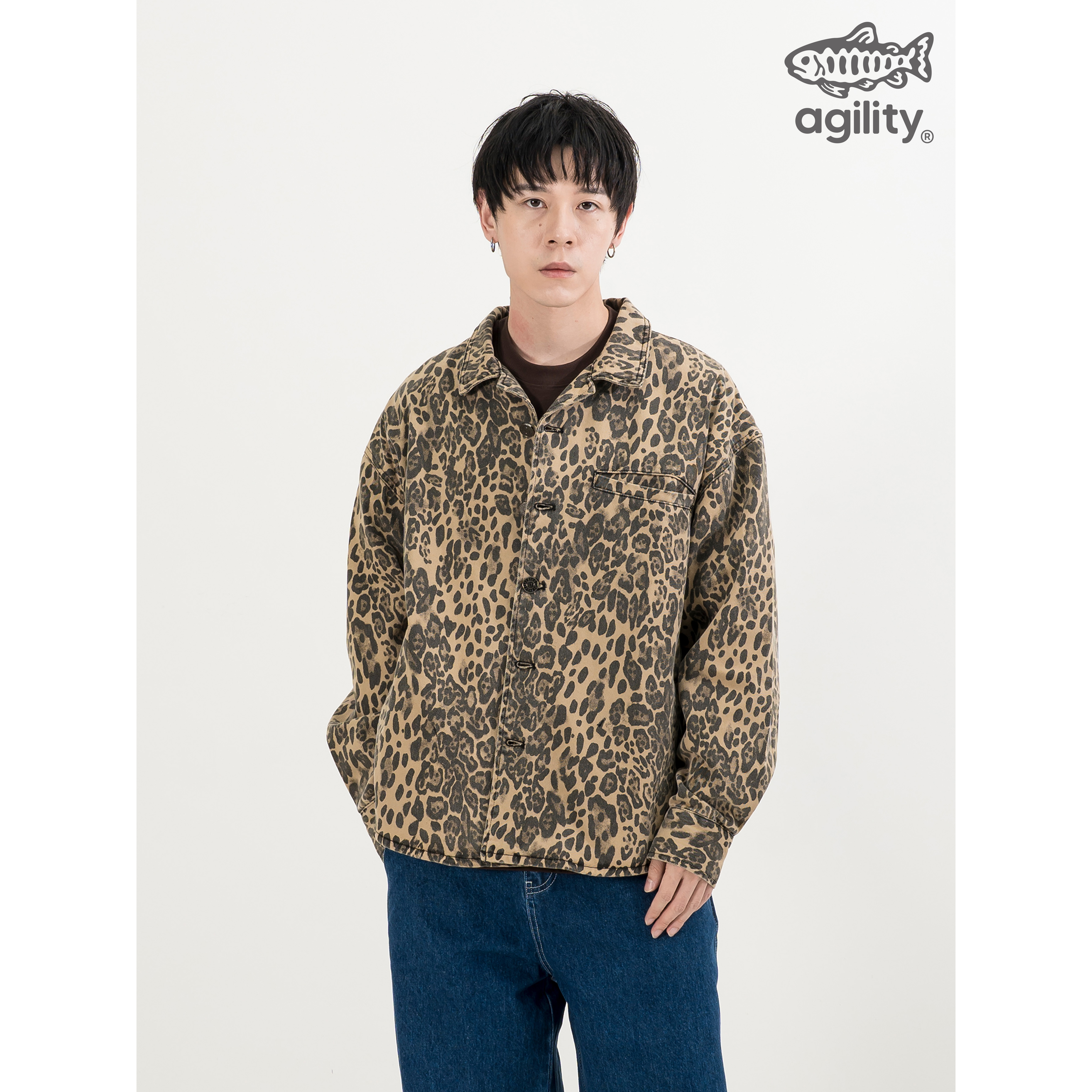 AGILITY Leopard Print Coach Jacket 套裝 豹紋 教練外套 [O-LS01]