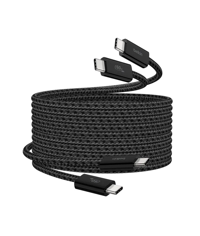 Belkin BoostCharge USB-C 轉 USB-C 編織連接線 (60W / 1.5米 / 2件裝)