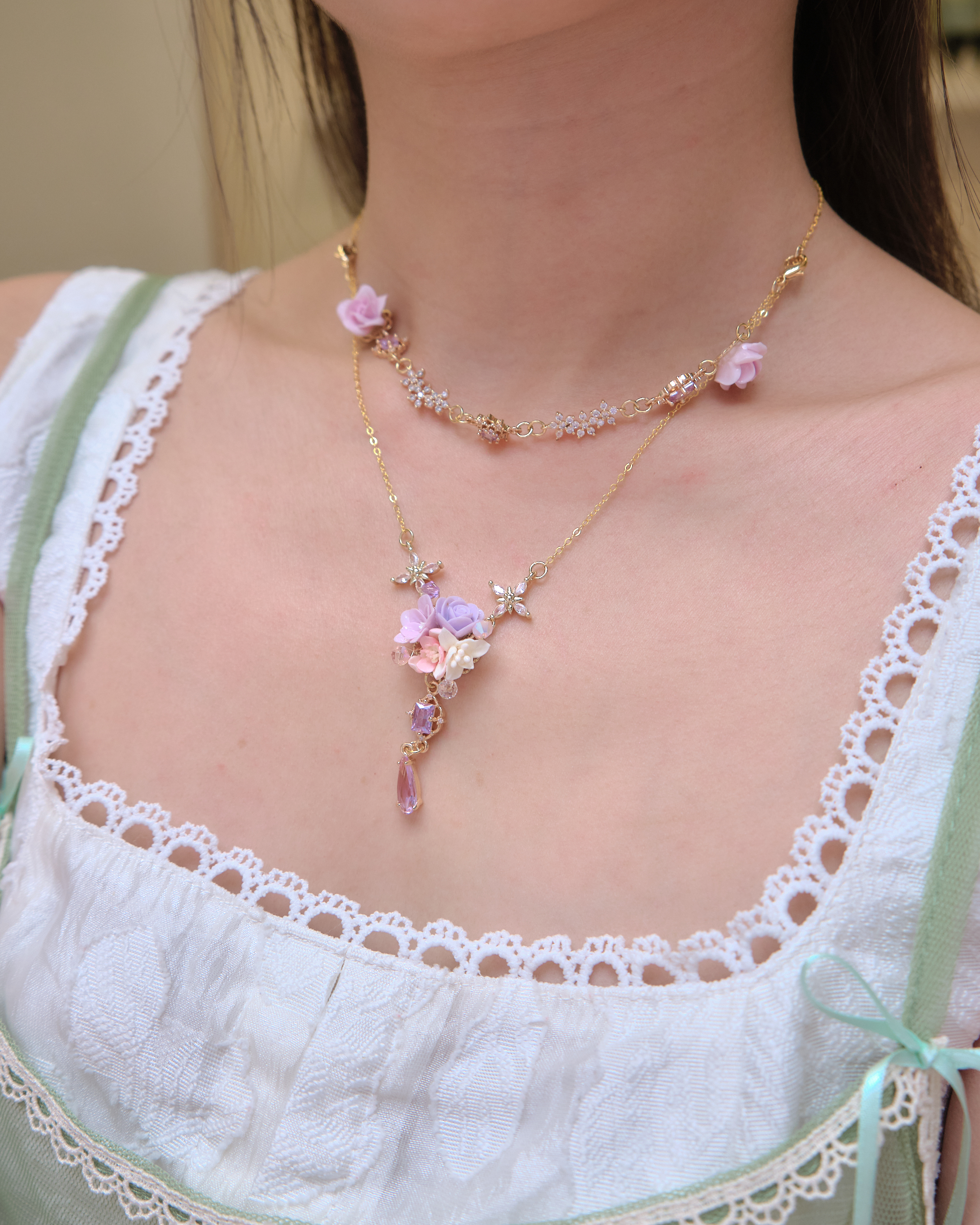 14063 Double Garden Detachable Necklace