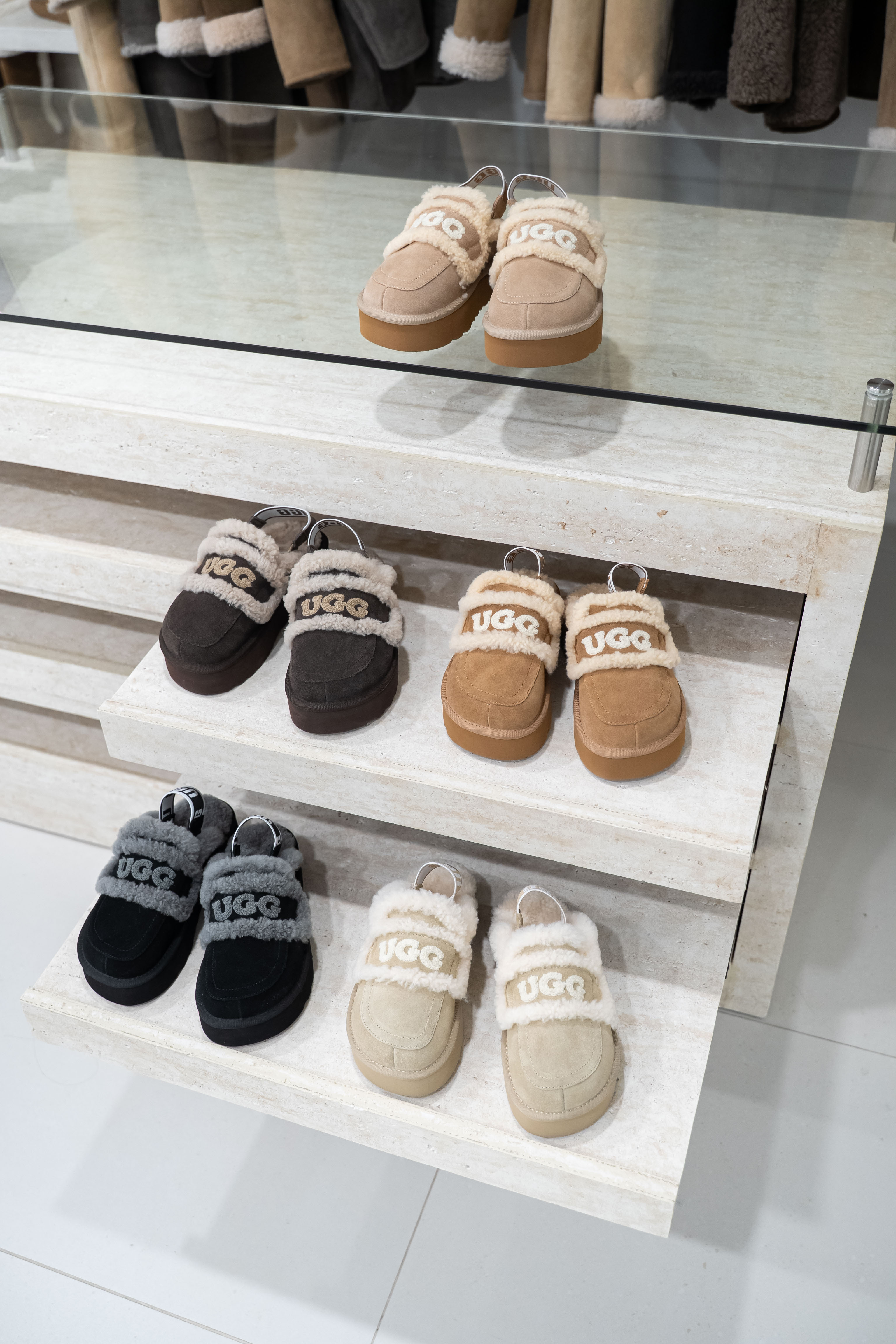 【5色入】UGG Ozlana 2026AW Logo Shearling Platform Slipper