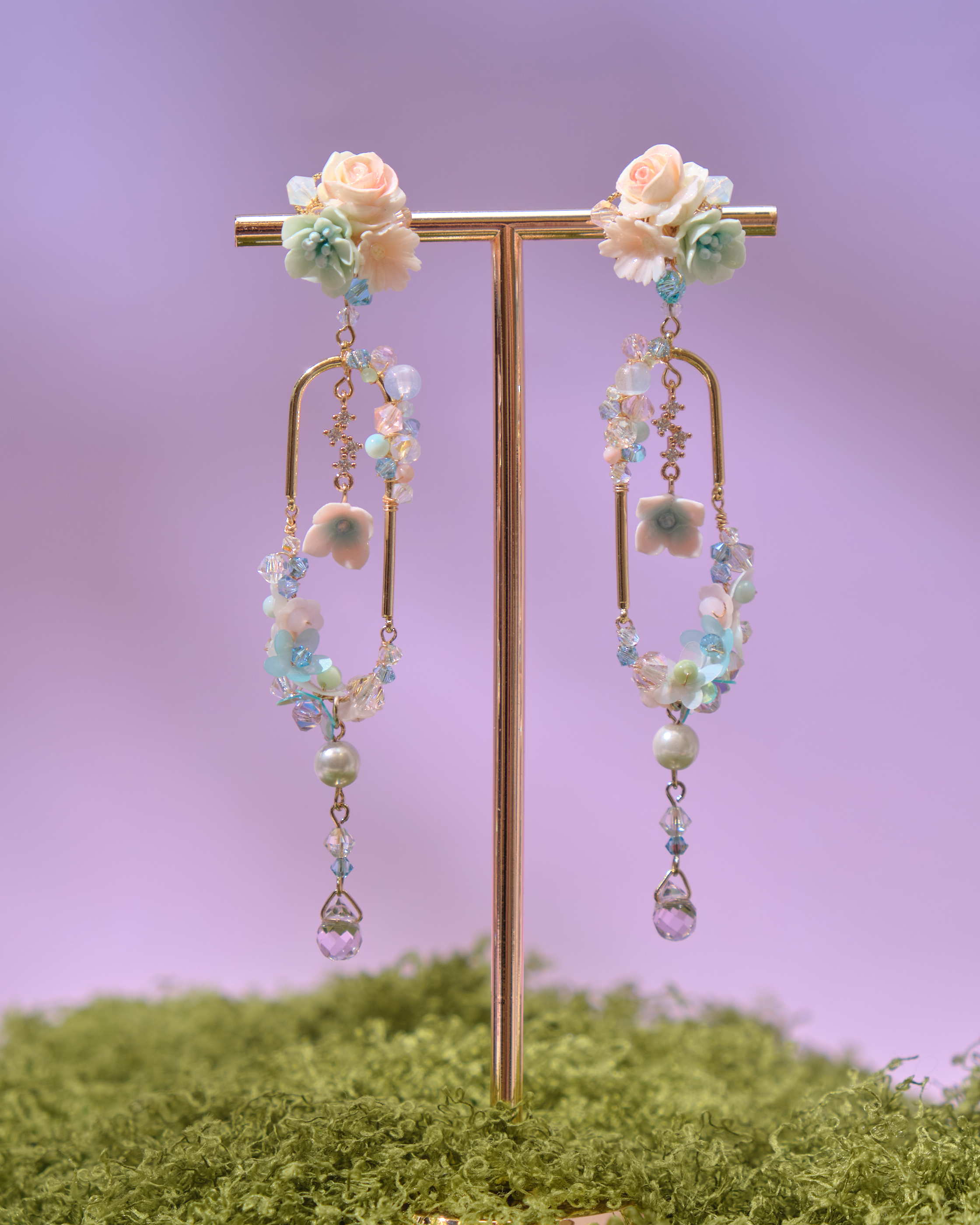 14056 Floral Vine Window Earrings