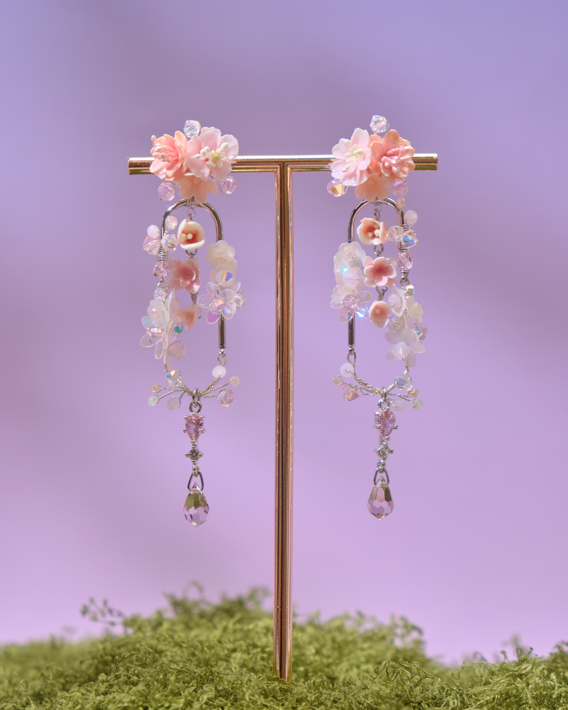 14052 Floral Vine Window Earrings