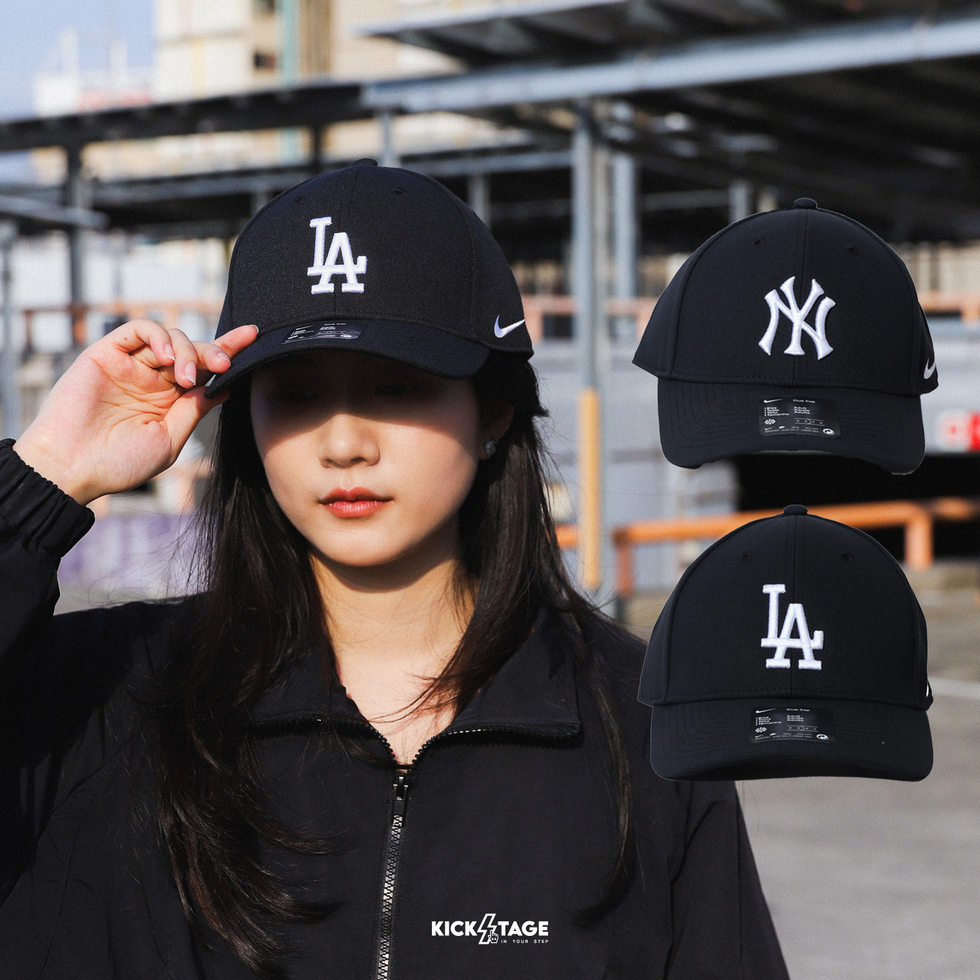NIKE DRI FIT CLUB STRUCTURED CAP 黑色 紐約洋基 洛杉磯道奇 MLB 可調式 後扣調節帶 刺繡LOGO 老帽 棒球帽【NB1H912ZNK3YB/NB1H912ZLD3YB】NKTF