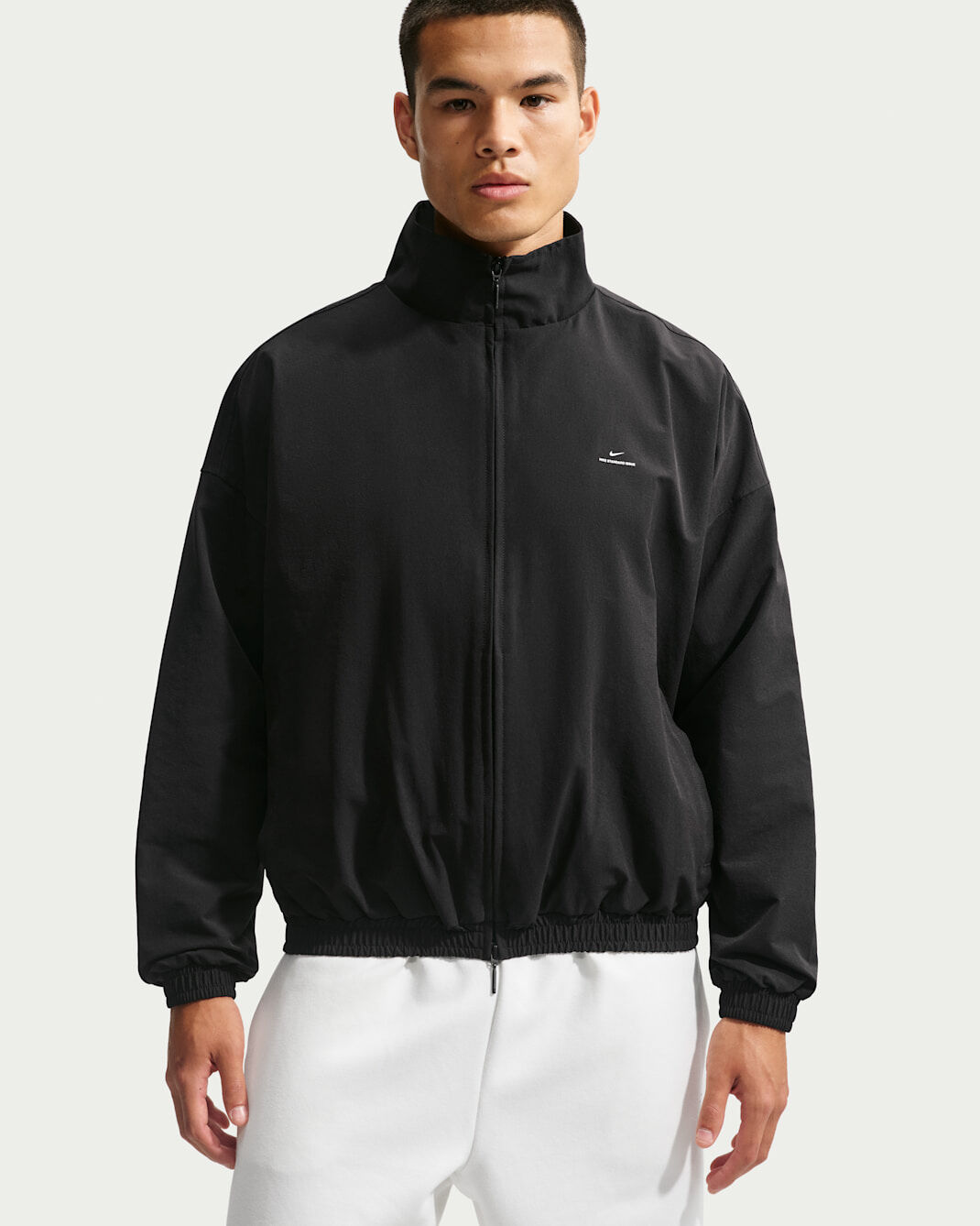 男款 NIKE DF SI GM WVN JACKET 黑色 小標 寬鬆 乾爽 立領 雙拉鍊 網布內裡 外套【IM5904-010】NKTF NSL