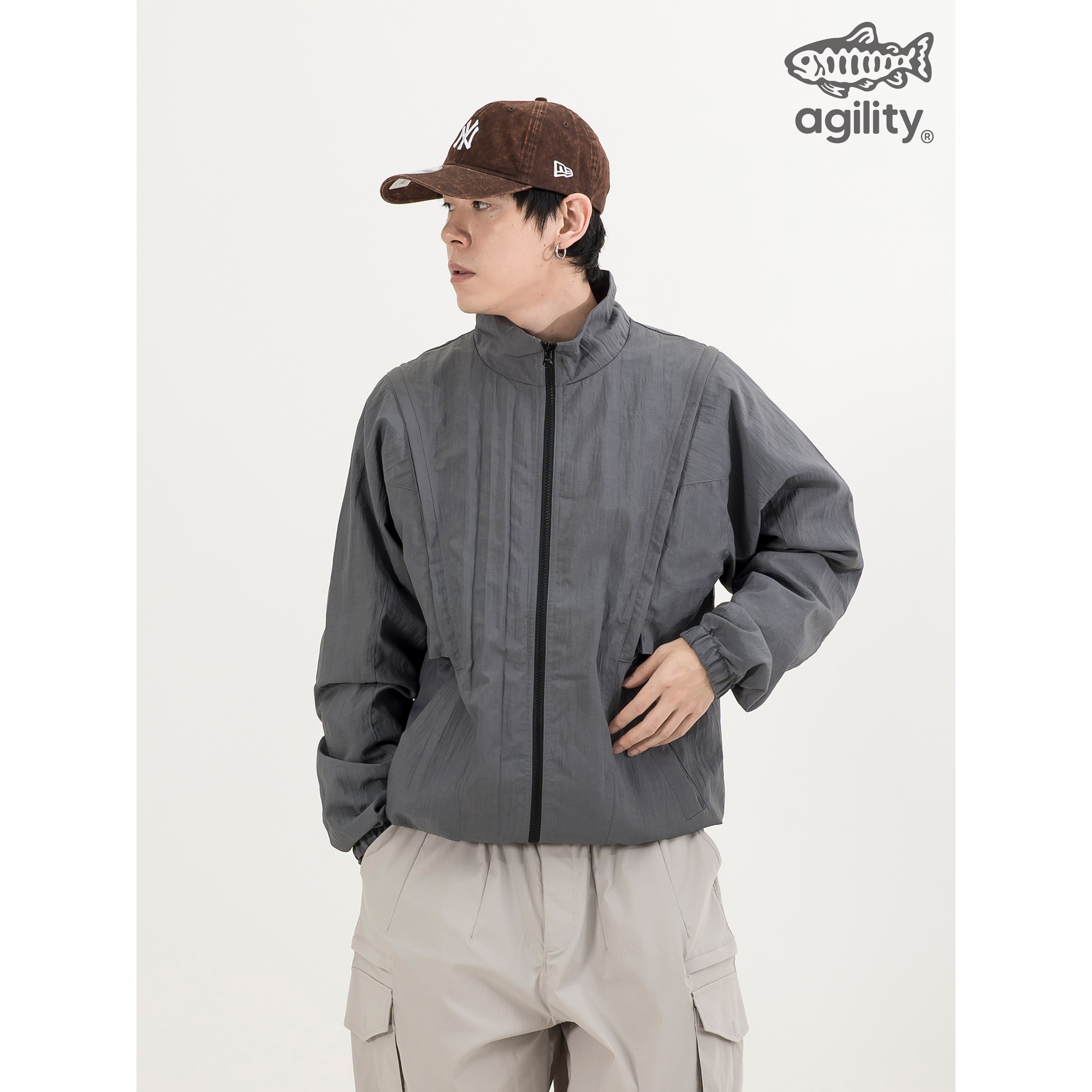 AGILITY 2 Way Detachable-Sleeves Jacket 金屬尼龍 可拆袖 風衣外套 [DSJ]