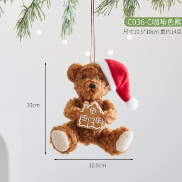 裝飾 聖誕熊娃娃