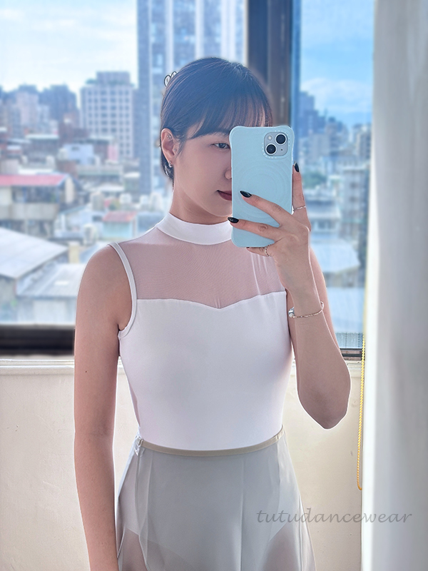以色列 LULLI【LL-LUB881A 小高領網紗舞衣】可放胸墊