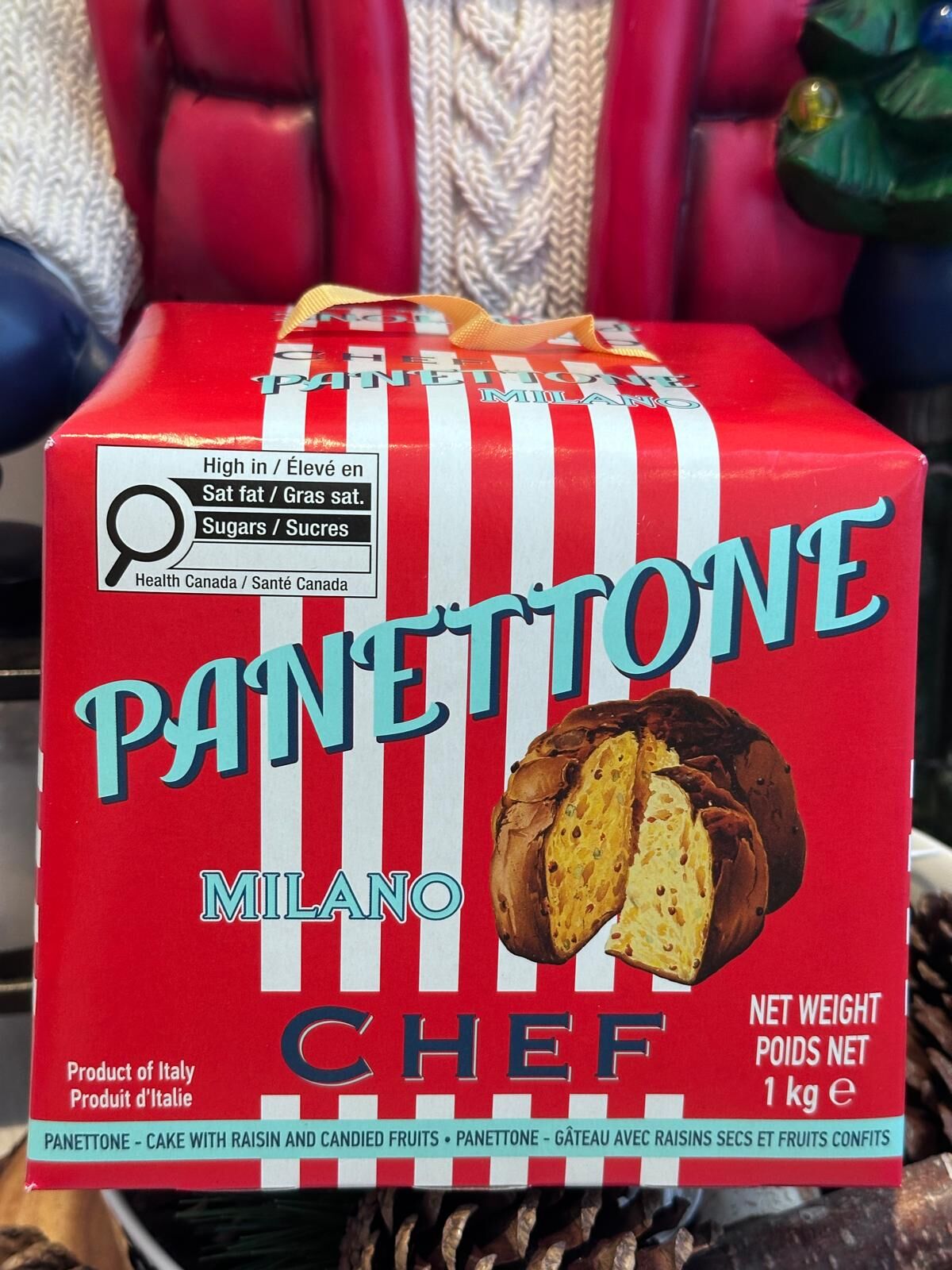 WT73 Chef Panettone 意大利聖誕蛋糕 (提子乾及蜜餞水果) 1kg   **到期日: 約 2027/02
