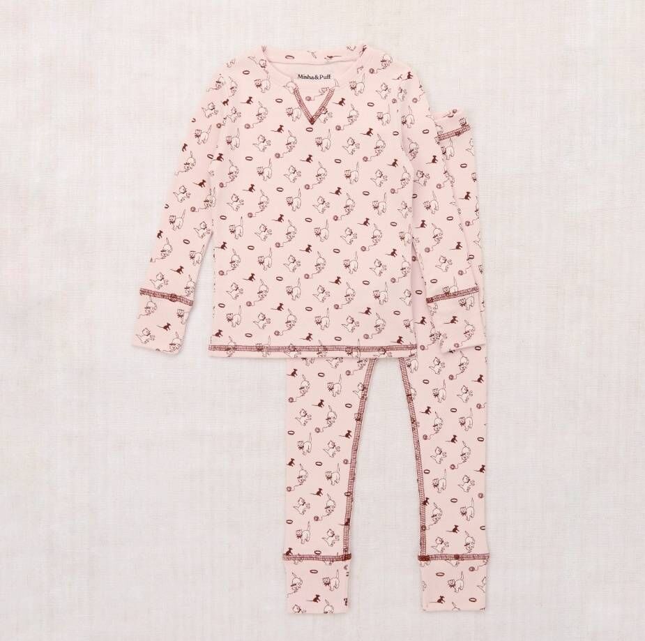 Misha & Puff 貓咪小老鼠居家套裝 Pajama Set - Candyfloss Cat & Mouse