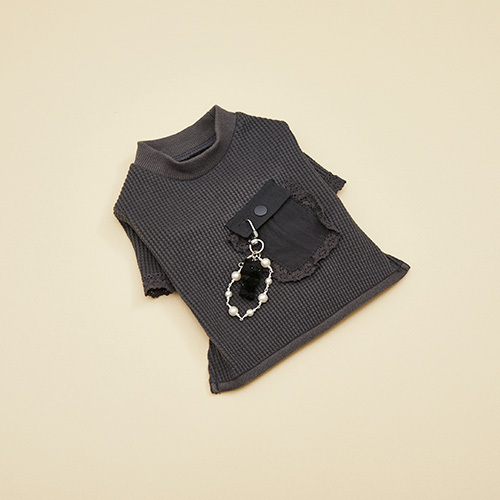 Louisdog Waffle Pocket TEE