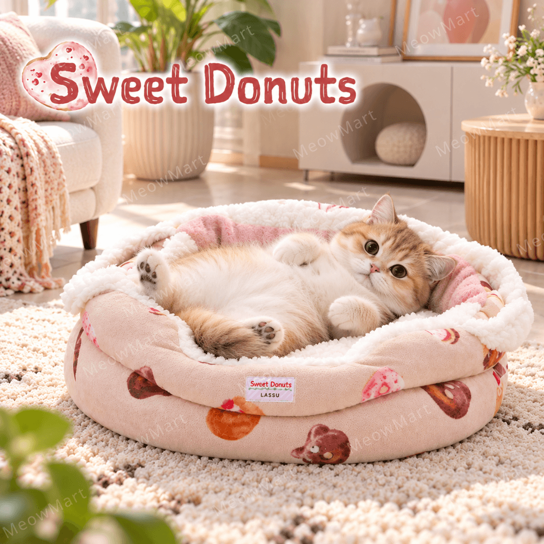 (Japan) Tassu Sweet Donuts Pet Round Bed