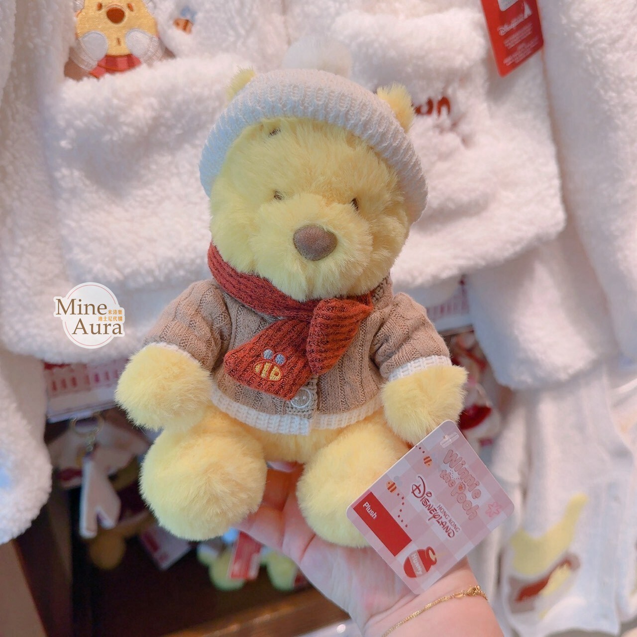 小熊維尼 Winnie the Pooh 冬日暖裝系列 S號 娃娃 玩偶 -香港迪士尼樂園