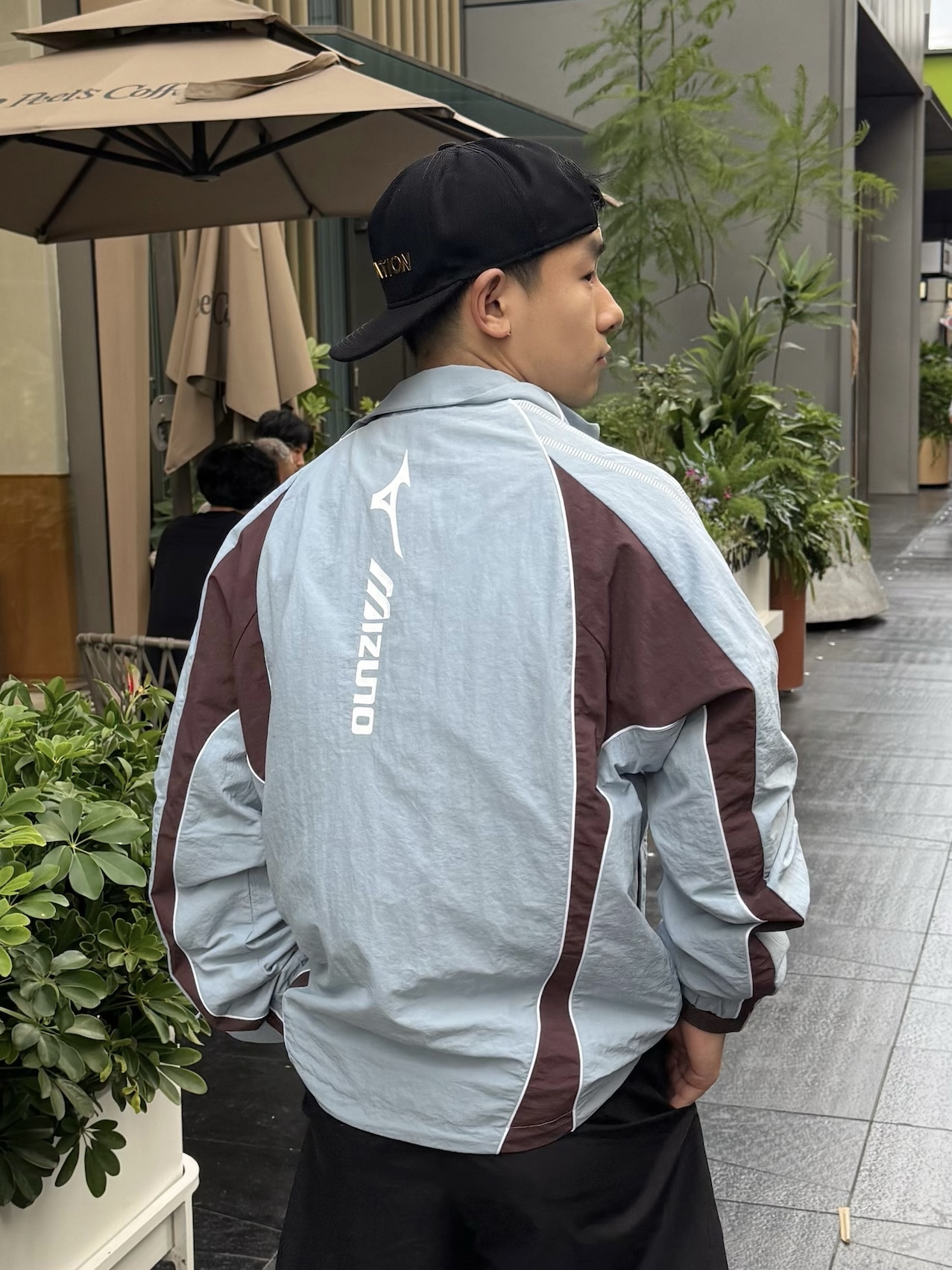 代購-Mizuno 美式街頭 撞色拼接 復古足球風 吸濕排汗 寬鬆立領 外套 男女同款