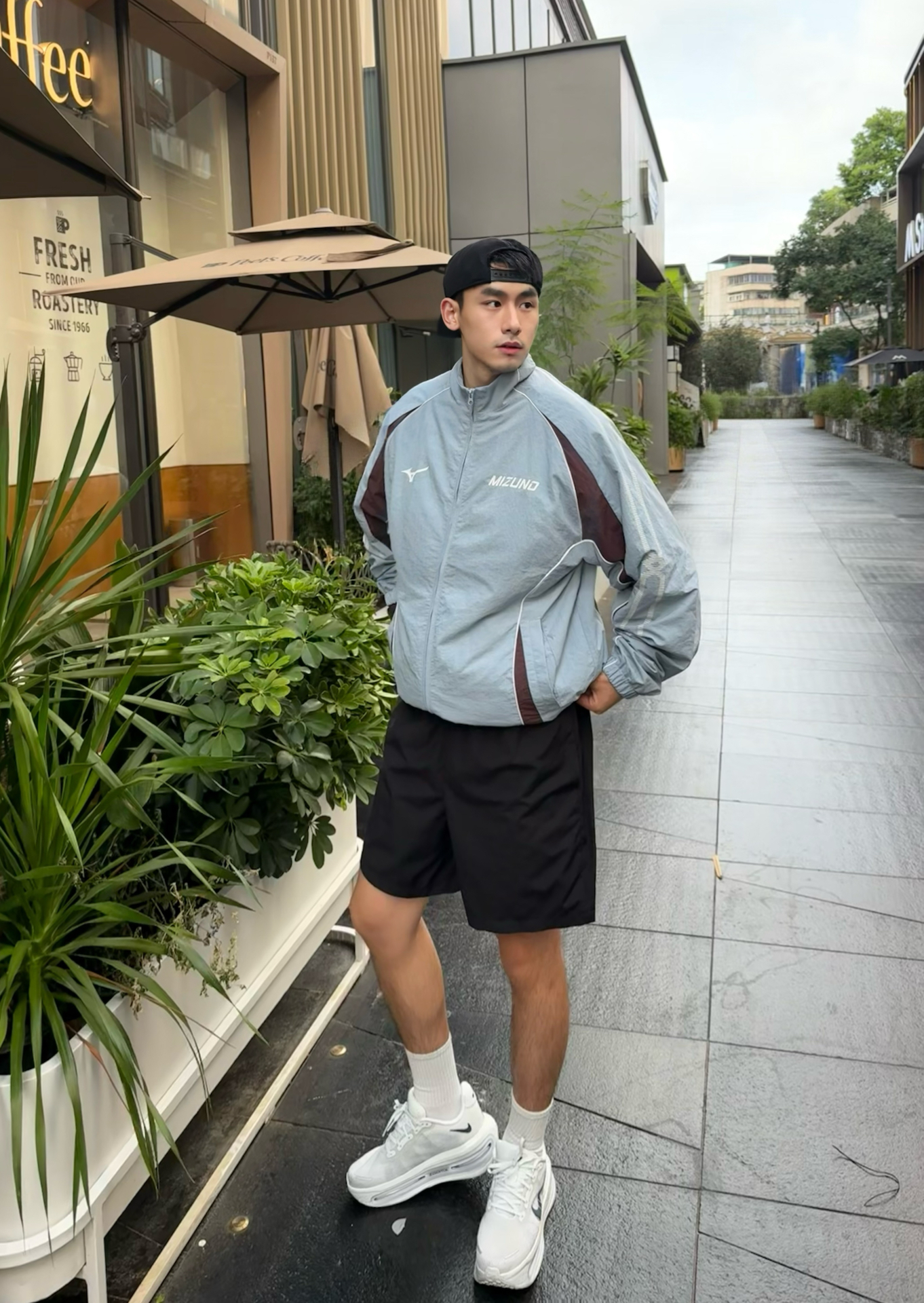 代購-Mizuno 美式街頭 撞色拼接 復古足球風 吸濕排汗 寬鬆立領 外套 男女同款