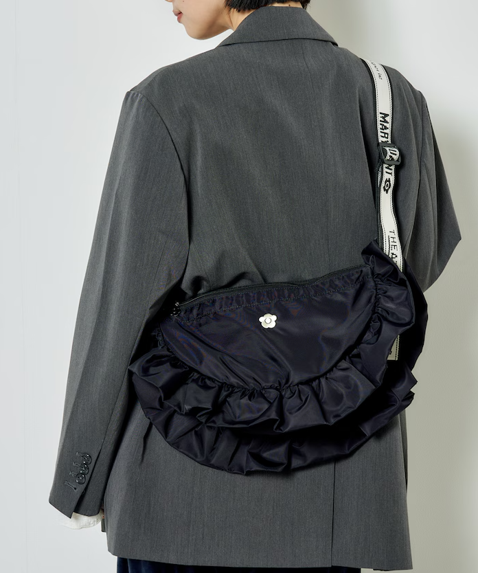 日本選物｜MARY QUANT Floral Ruffle Round Bags (3 Colours)