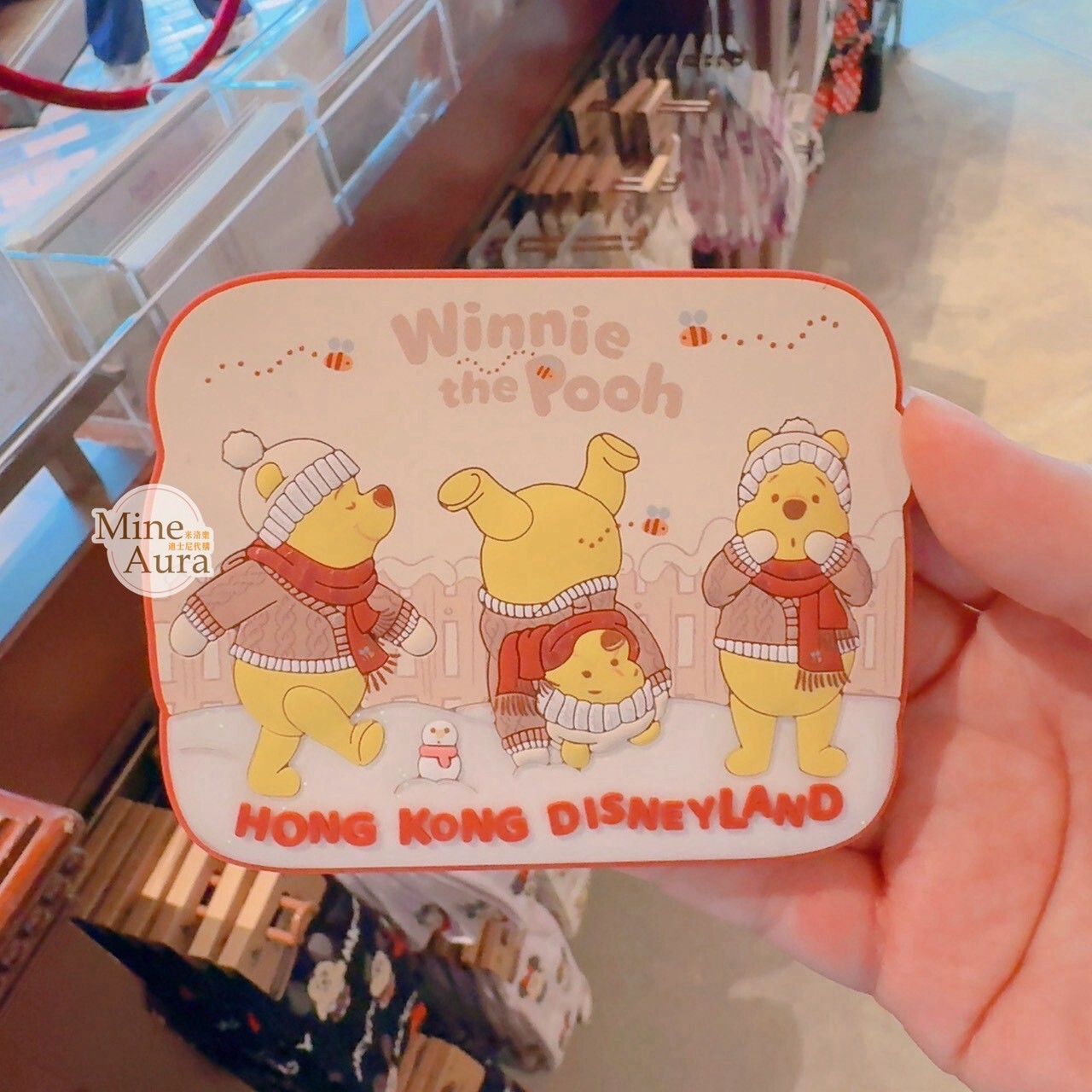 小熊維尼 Winnie the Pooh 冬日暖裝系列 造型 磁鐵 -香港迪士尼樂園