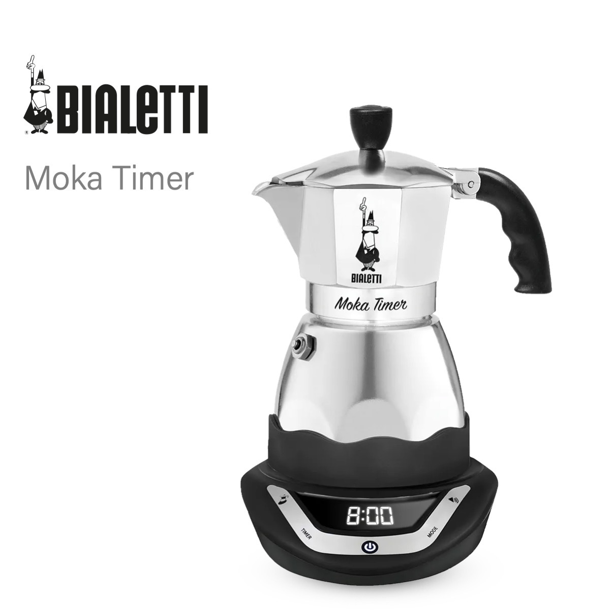 BIALETTI 3Cup 220V MOKA TIMER Electric Coffee Maker-0006092NP
