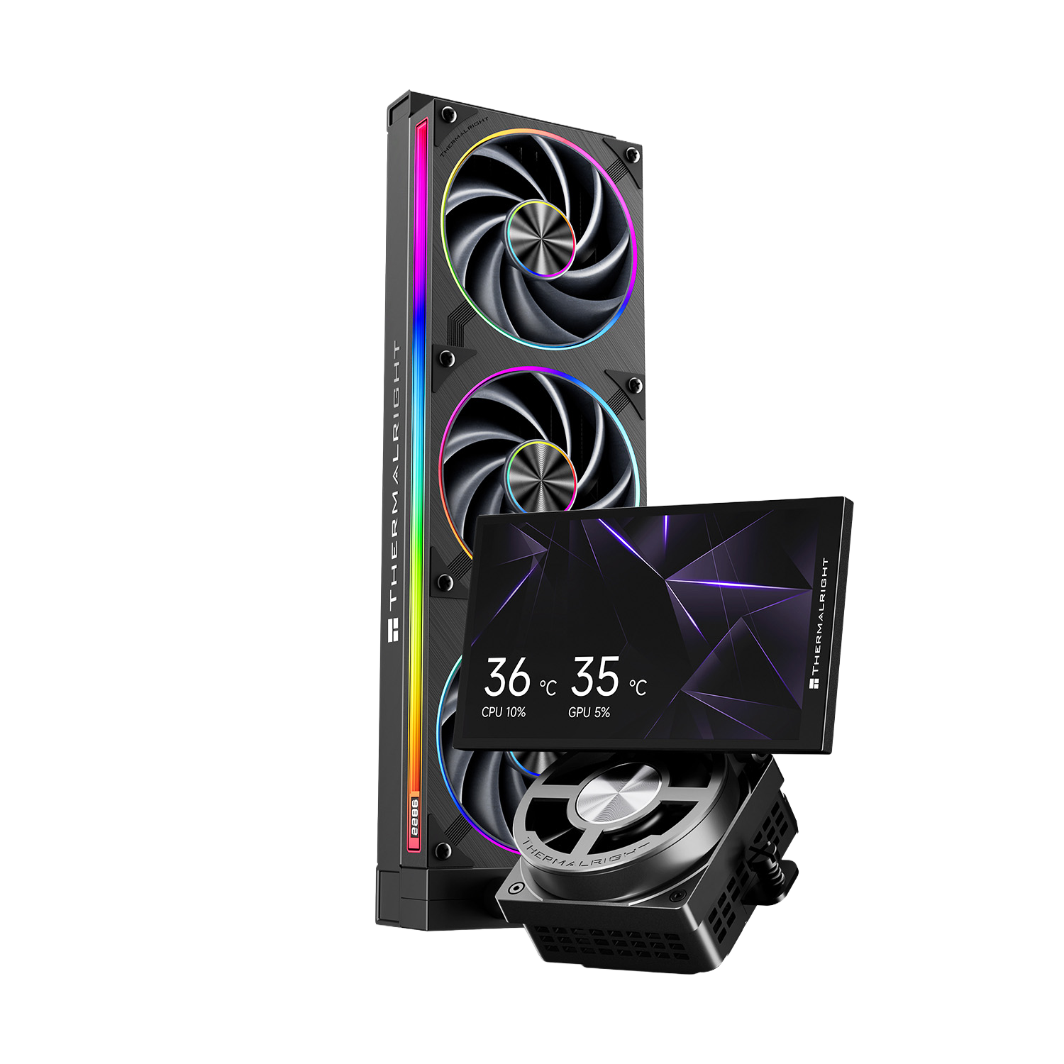 Thermalright Dynamic Vision Pro 360 ARGB w/5.5IPS 水冷散熱器 (黑色/白色)
